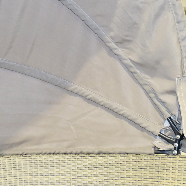 Fábrica de passarinhos dupla rodada com dossel Rattan dia piscina ao ar livre praia sol cama