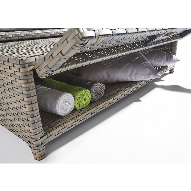 Birdies Fábrica de Venda Quente Dimensões Duplo Plástico Ao Ar Livre Rattan Praia Espreguiçadeira