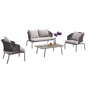 Birdies Novo Modelo Atacado Alumínio Corda Ao Ar Livre Mobiliário Conjunto de Sofá de Jardim
