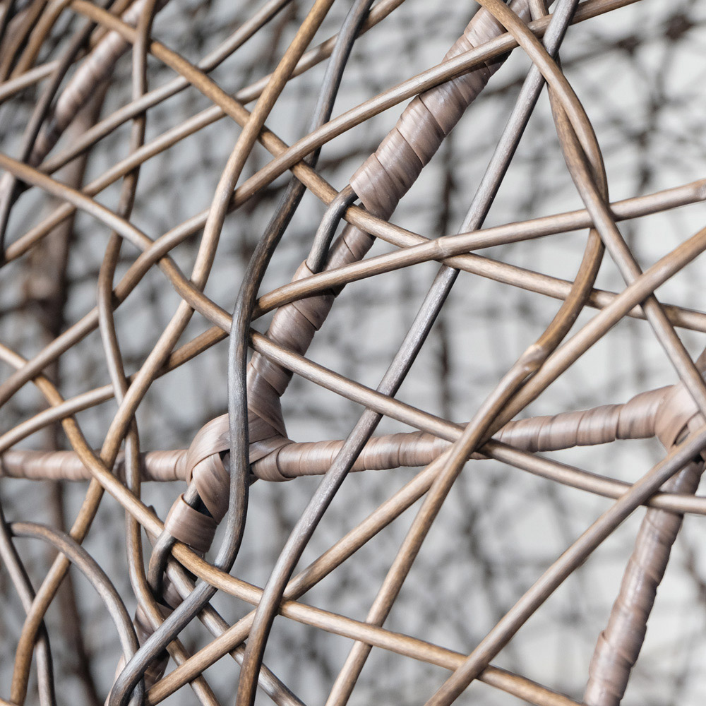 Cadeira de balanço ao ar livre do Rattan do jardim do pátio