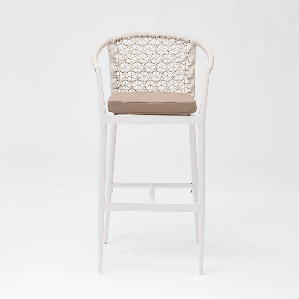 Popularidade de nova tecnologia de design moderno em vime Estrutura de alumínio Terraço Família Apoio de braços Lazer