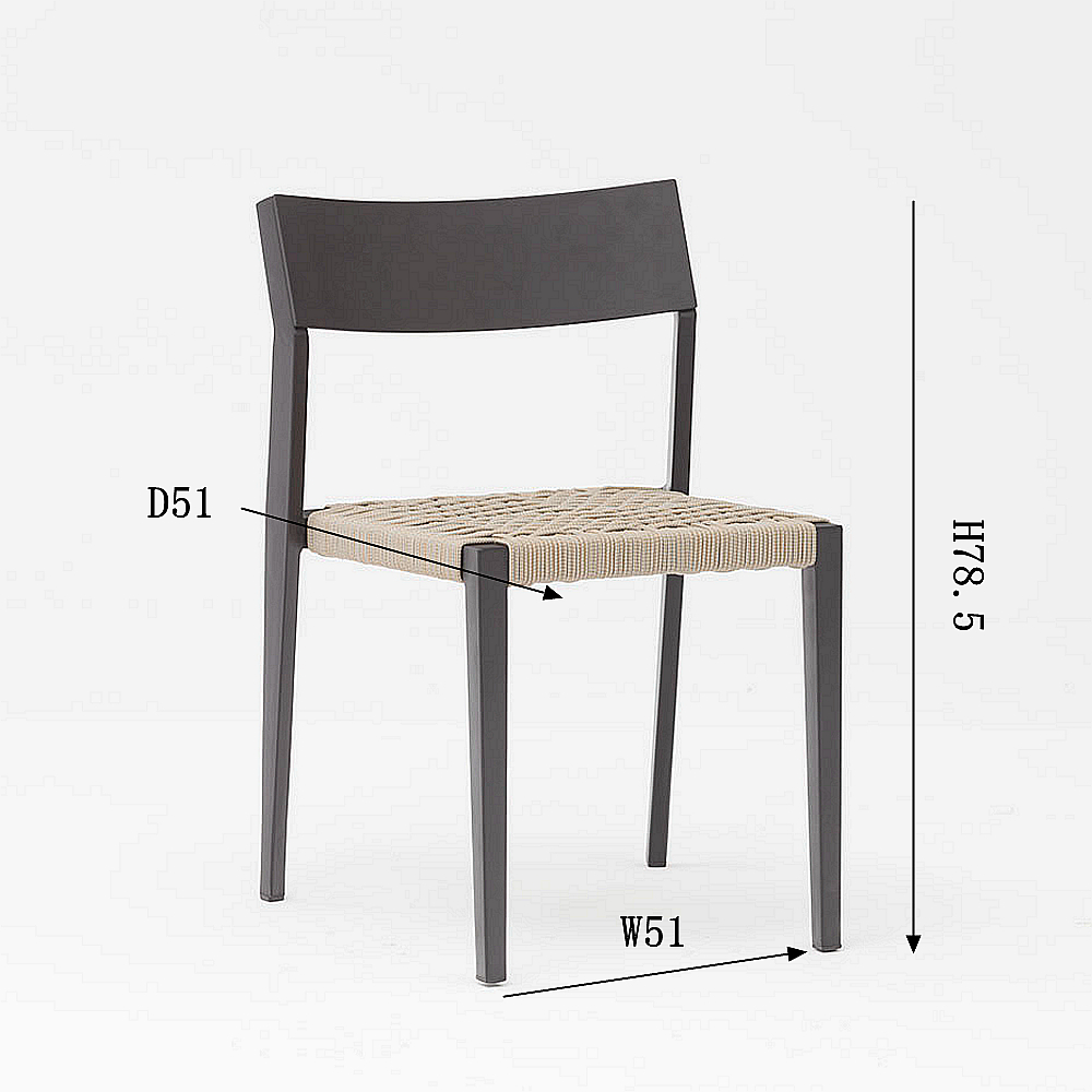 Novo design moderno de arte em corda el&aacute;stica almofada com encosto macio e alum&iacute;nio jardim terra&ccedil;o praia cadeira de corda ao ar livre