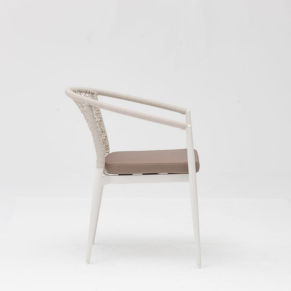 Hot New Technology Design Moderno Rotim Estrutura de Alumínio Jardim Terraço Praia Apoio de Braço Lazer Cadeira de Rattan ao Ar Livre