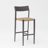 Novo Hot Sale Corda Art Design Moderno Elástico Soft Back Almofada de Alumínio Jardim Terraço Pub Cadeira de Bar ao Ar Livre