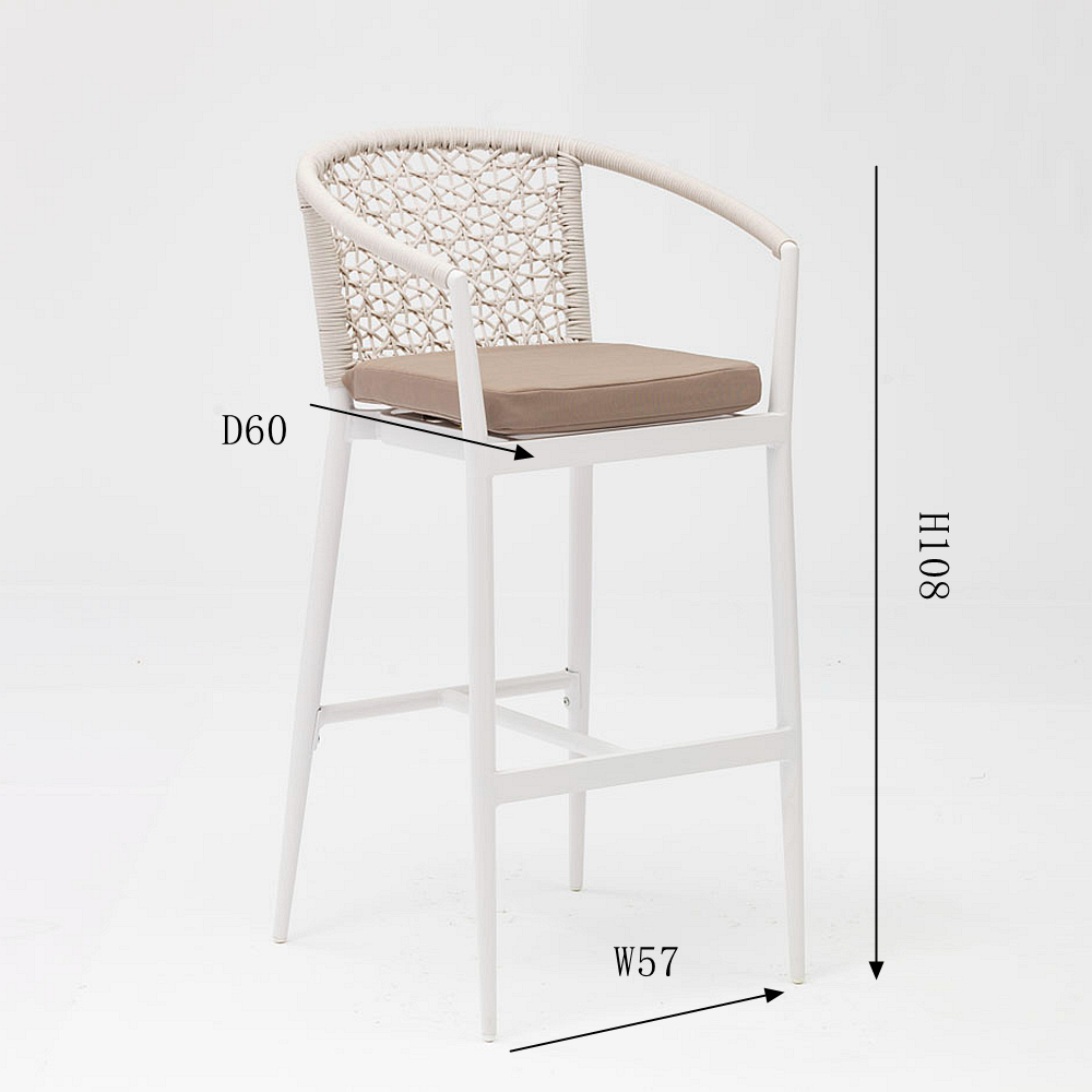 Popularidade de nova tecnologia de design moderno em vime Estrutura de alum&iacute;nio Terra&ccedil;o Fam&iacute;lia Apoio de bra&ccedil;os Lazer