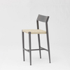 Novo Hot Sale Corda Art Design Moderno Elástico Soft Back Almofada de Alumínio Jardim Terraço Pub Cadeira de Bar ao Ar Livre