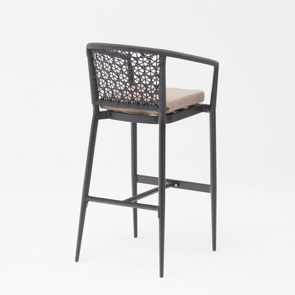 Popularidade de nova tecnologia de design moderno em vime Estrutura de alumínio Terraço Família Apoio de braços Lazer