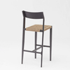 Novo Hot Sale Corda Art Design Moderno Elástico Soft Back Almofada de Alumínio Jardim Terraço Pub Cadeira de Bar ao Ar Livre