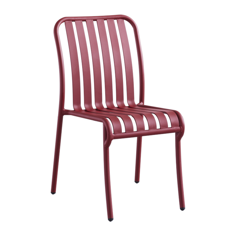 Foshan Novo Design Bistrô Jantar Jardim ao ar livre Restaurante Pátio Metal Alumínio Cadeiras Empilháveis ​​Mesa Móveis