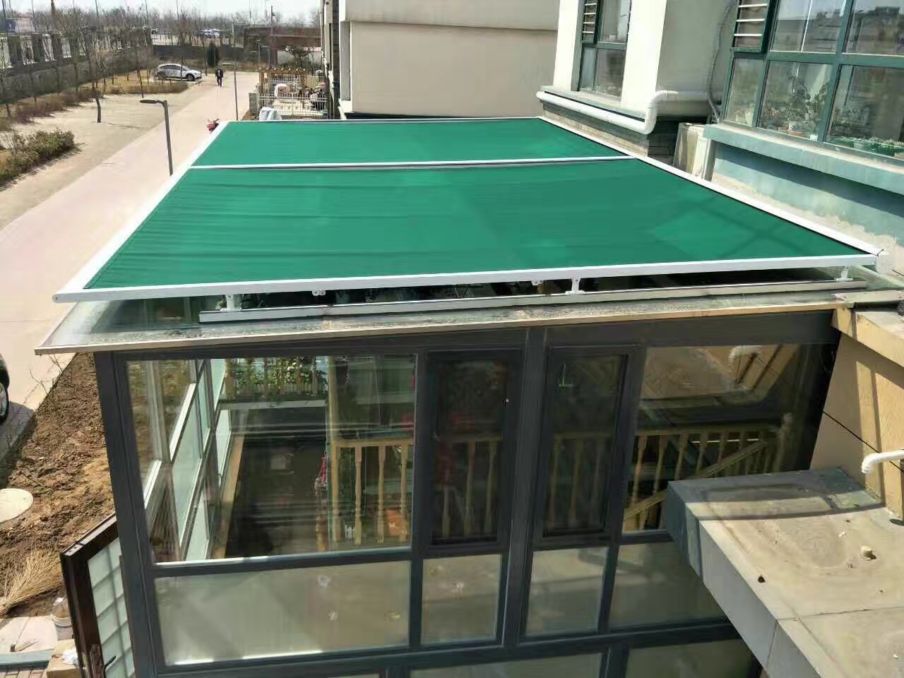 Janela de teto retrátil personalizada para jardim externo