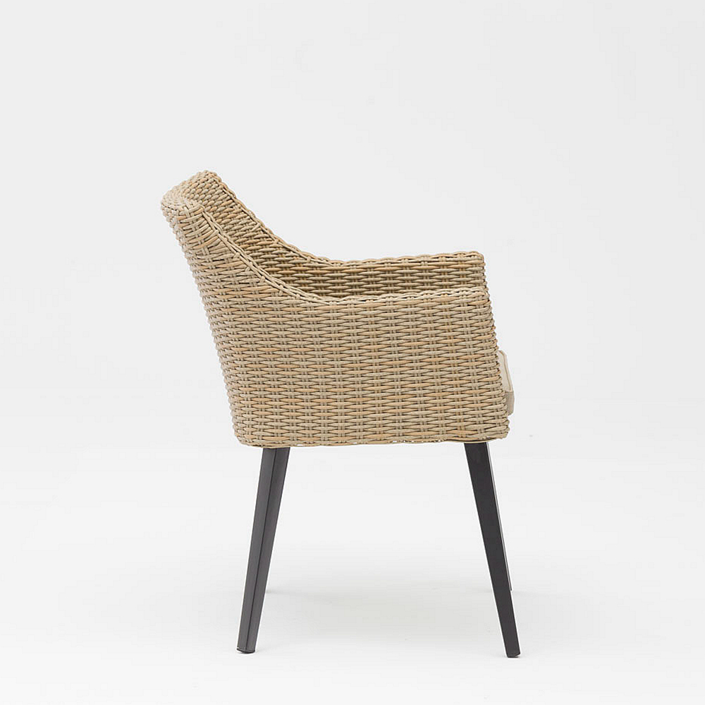 Novo Craft Design Moderno Rattan Pátio Jardim Cor Praia Cadeira de Braço Lazer Cadeira de Rattan ao Ar Livre