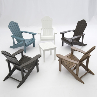 Pátio de jardim ao ar livre à prova d'água de alta qualidade Beach Classic Folding Lounge Plástico rígido Compensado de madeira compensada Móveis para cadeiras de Adirondack