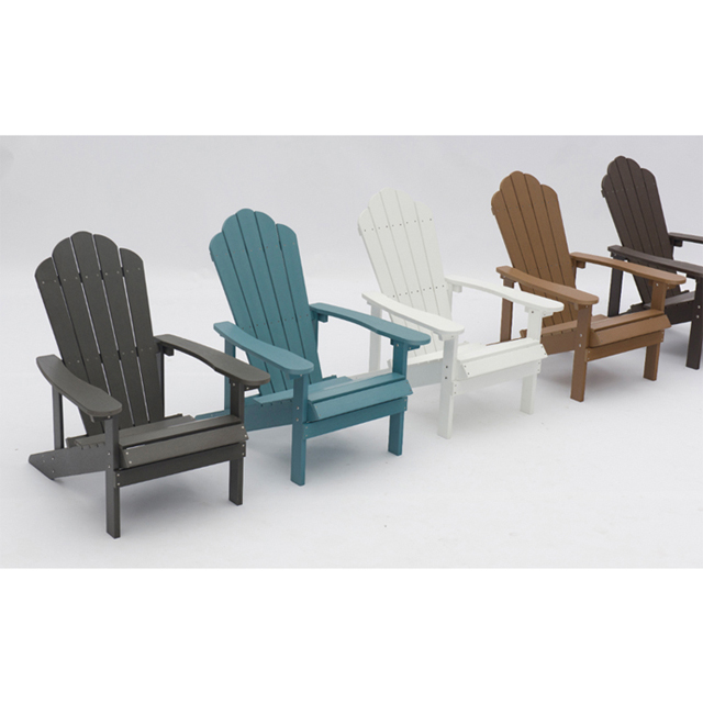 Pátio de jardim ao ar livre à prova d'água de alta qualidade Beach Classic Folding Lounge Plástico rígido Compensado de madeira compensada Móveis para cadeiras de Adirondack