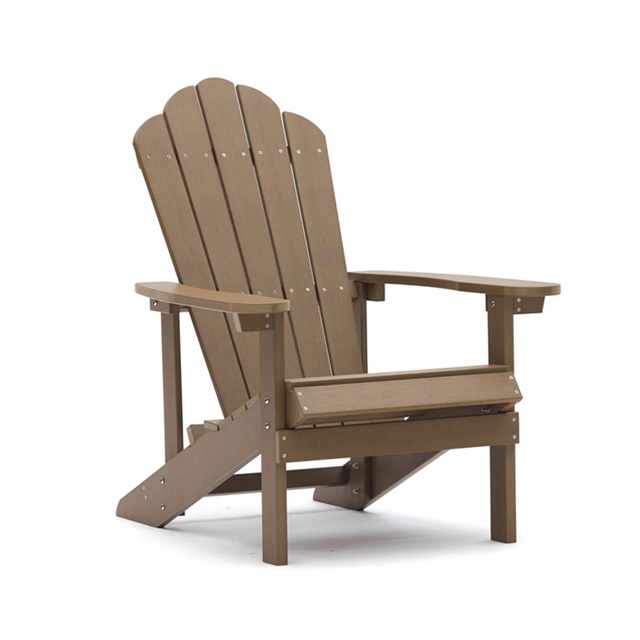 Pátio de jardim ao ar livre à prova d'água de alta qualidade Beach Classic Folding Lounge Plástico rígido Compensado de madeira compensada Móveis para cadeiras de Adirondack