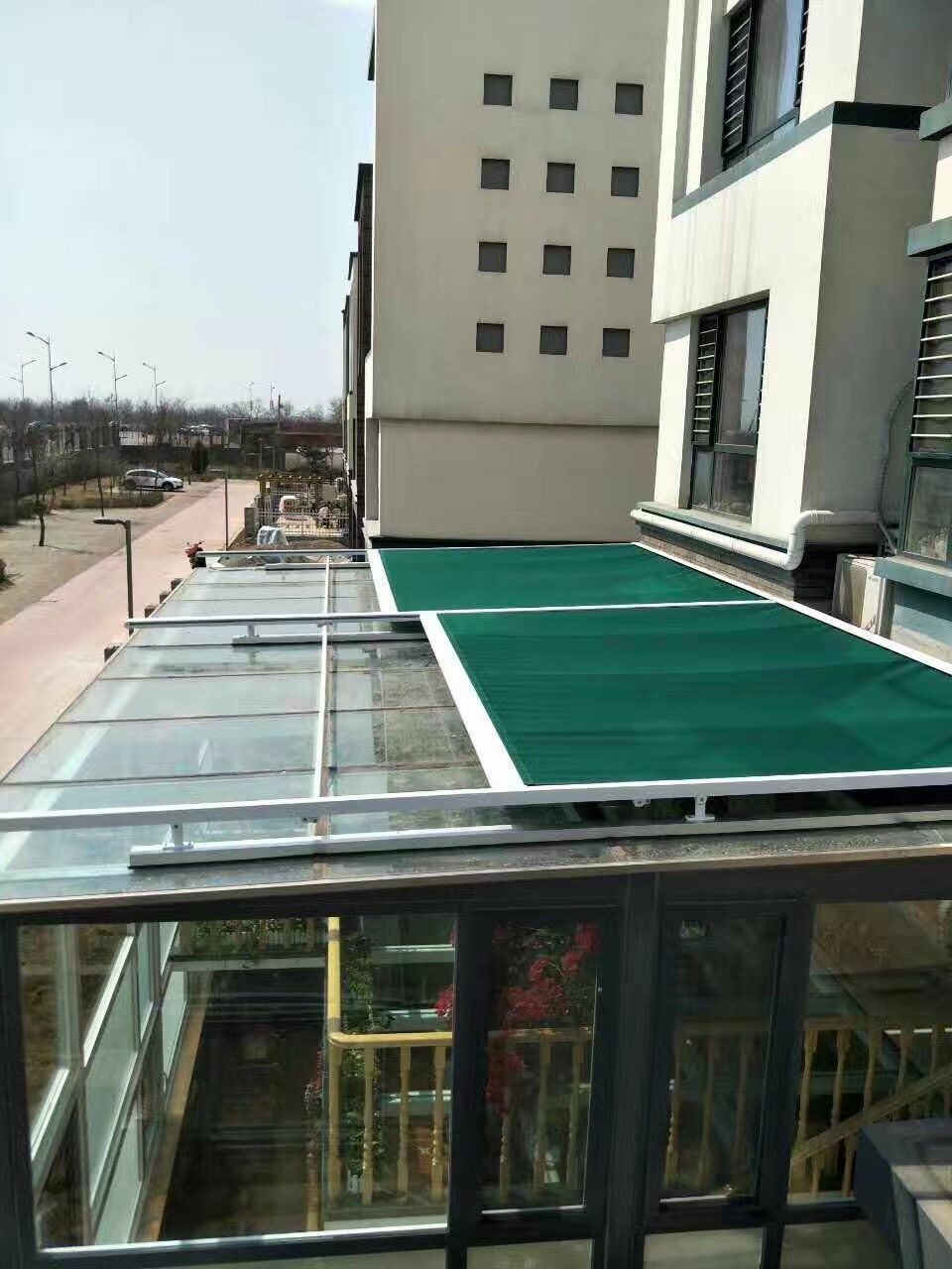 Janela de teto retrátil personalizada para jardim externo