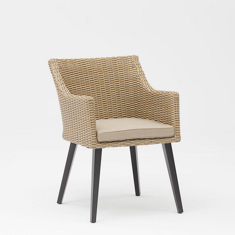 Novo Craft Design Moderno Rattan Pátio Jardim Cor Praia Cadeira de Braço Lazer Cadeira de Rattan ao Ar Livre