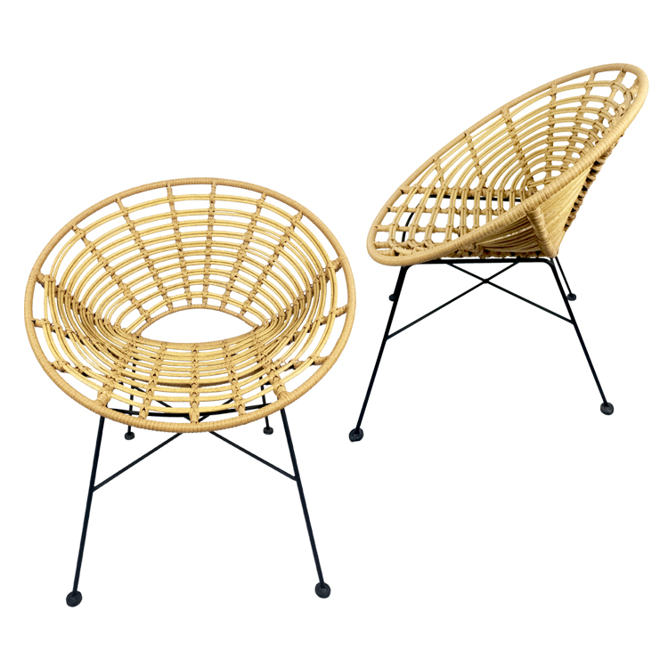 Restaurante ao ar livre Café Jantar Alumínio Jardim Jantar Bistro Bar Varanda Cadeiras de vime Cana de vime Cadeiras de vime