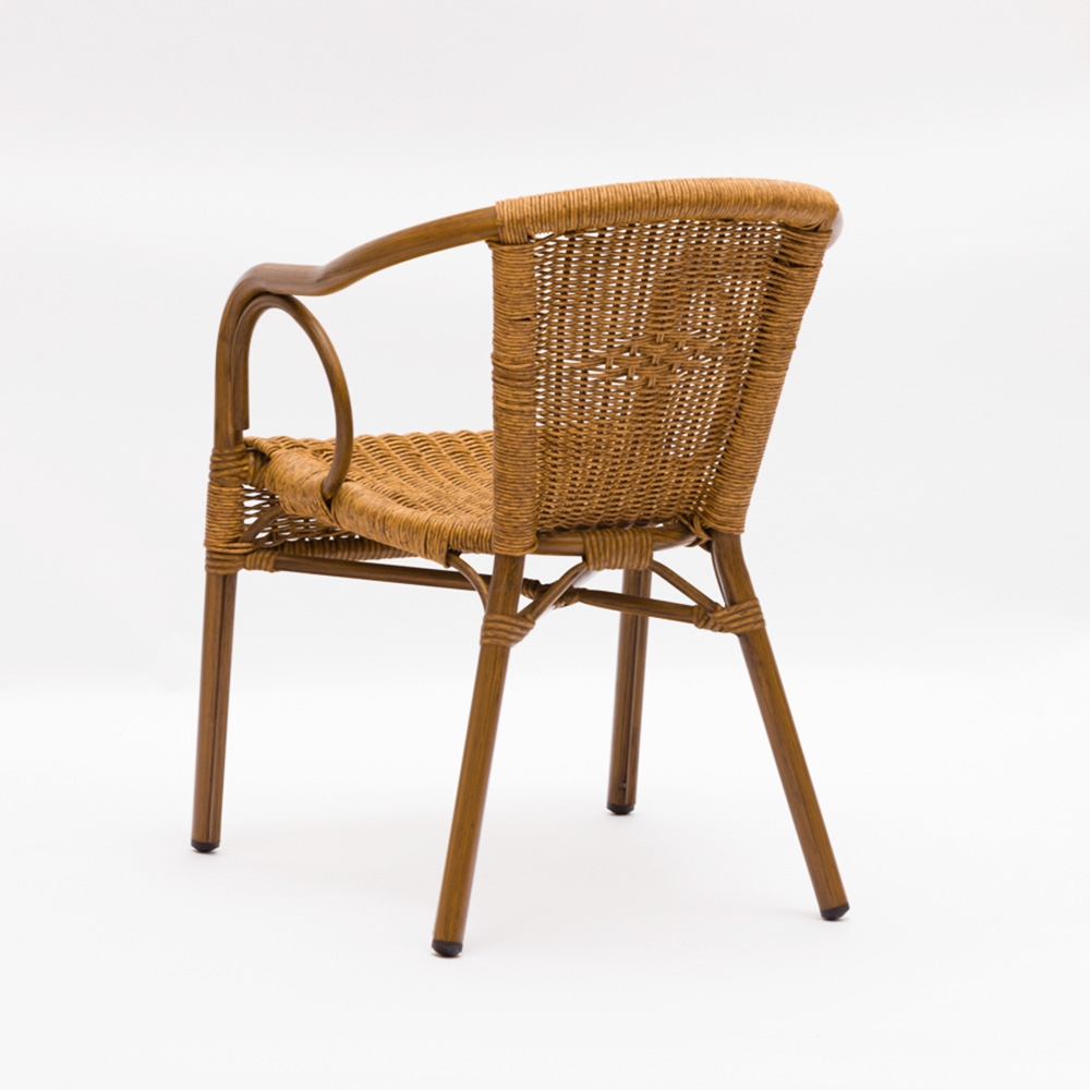 Cadeira de bambu da mobília do Rattan do metal do jardim dos restaurantes para a venda