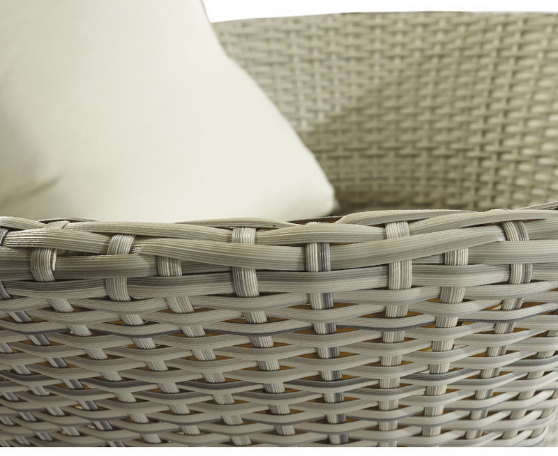 Metal de alumínio moderno curvado pequeno conjunto secional ao ar livre venda