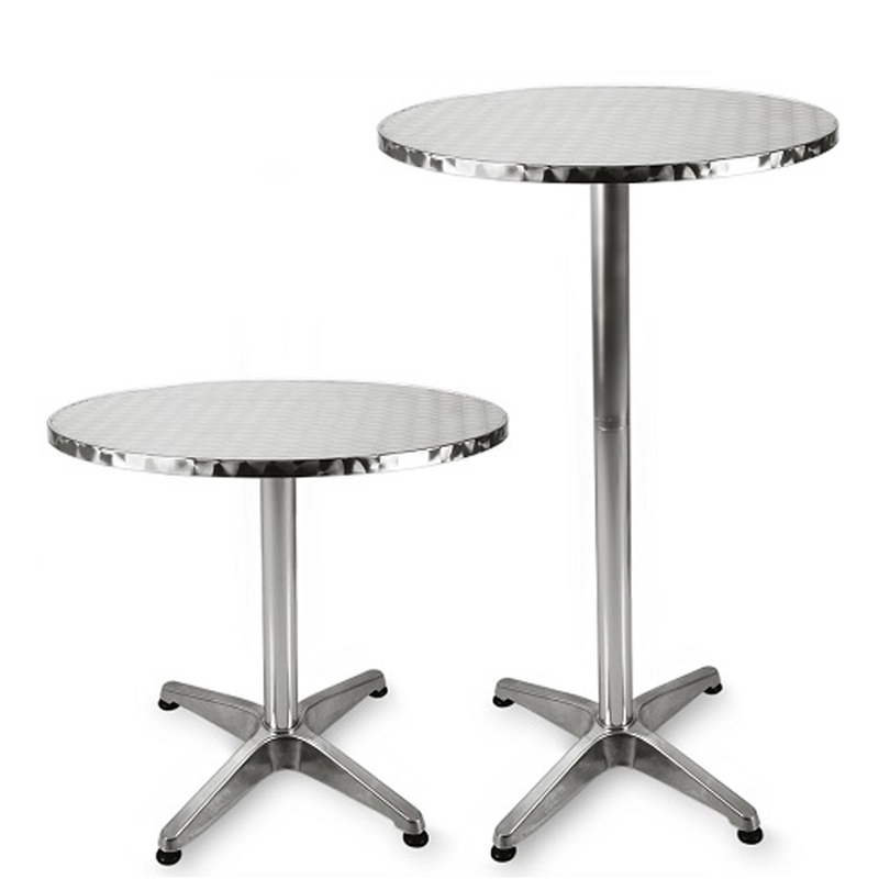 Mesa de bar redonda alta alta coquetel ao ar livre