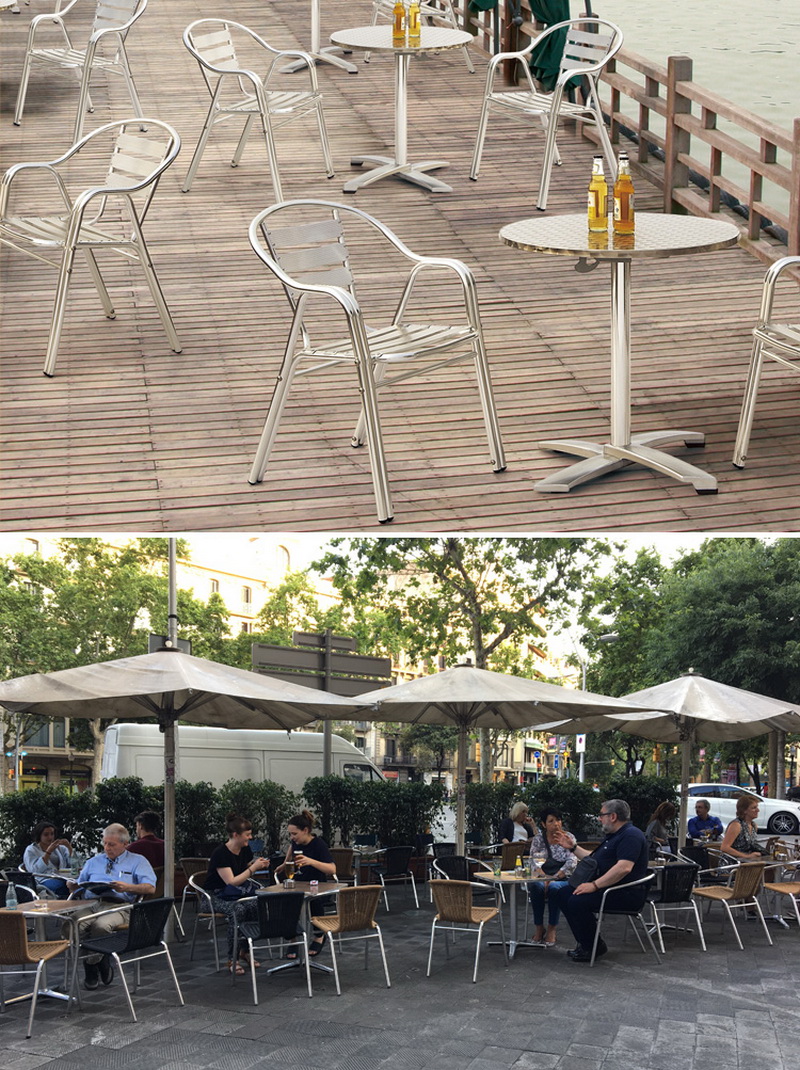 conjunto de bistr�� ao ar livre