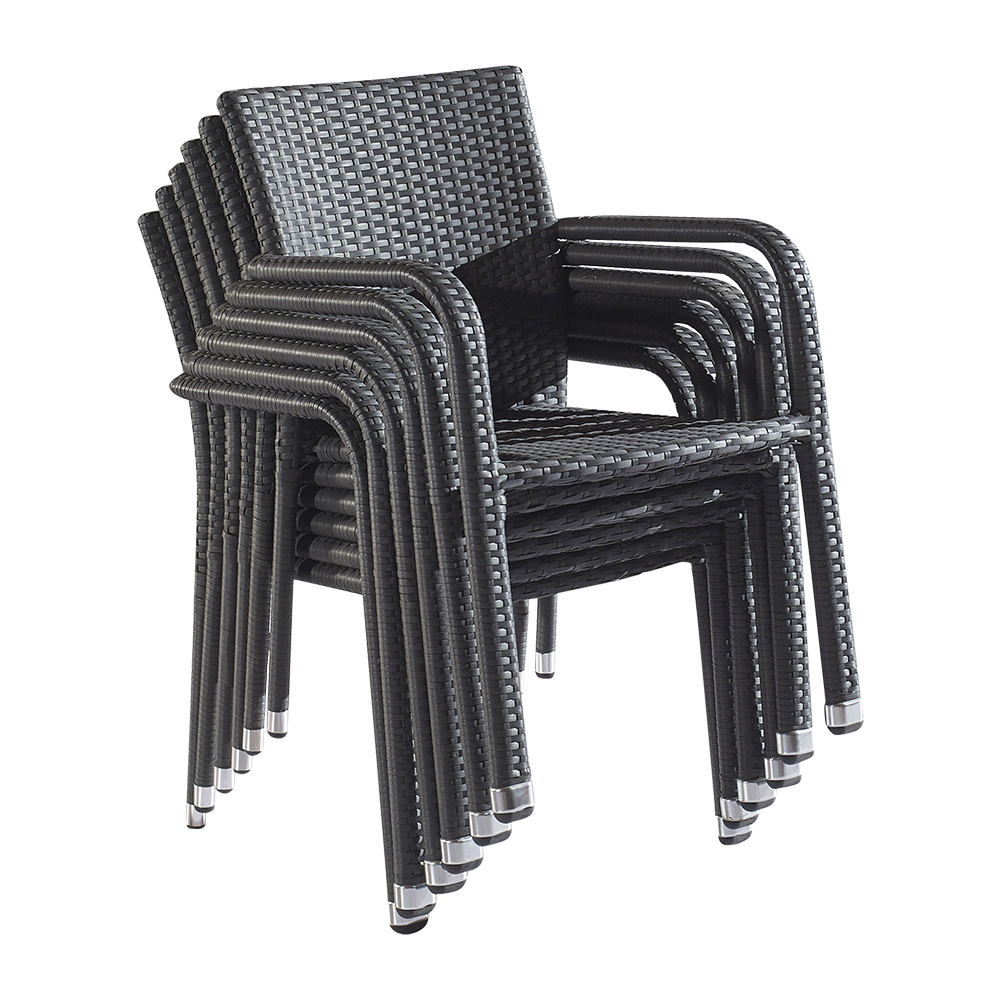 Conjunto de cadeiras de mesa fora Rattan pátio jardim bistrô