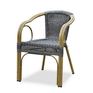 Rattan preto exterior moderno que janta cadeiras para a venda