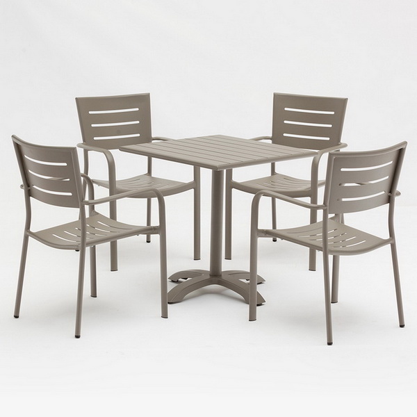 Material de mobiliário de pátio de metal de lazer em parques