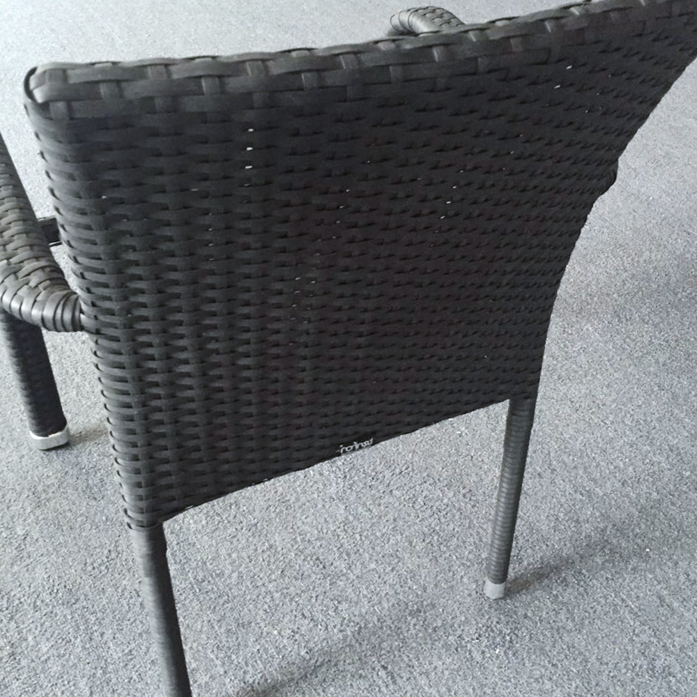 Conjunto de cadeiras de mesa fora Rattan pátio jardim bistrô