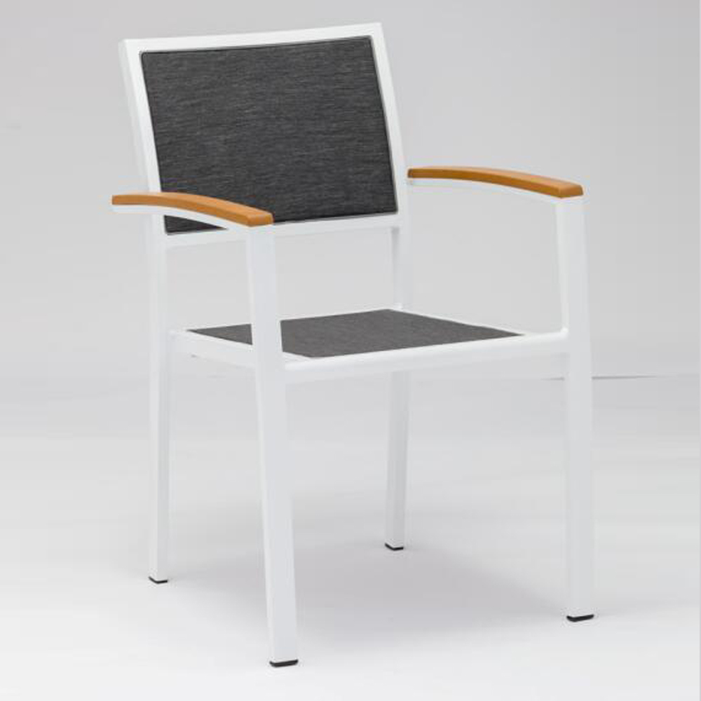 Design de cadeiras de sala de jantar de tecido preto moderno