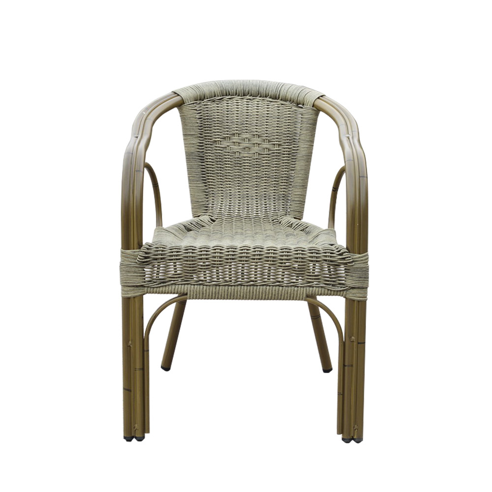 Rattan preto exterior moderno que janta cadeiras para a venda
