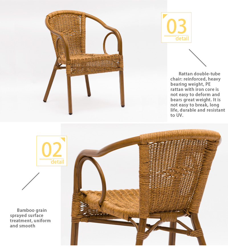 cadeiras de vime de bambu