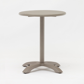 Mesa de jantar de alumínio redonda pequena do pátio do metal dos restaurantes