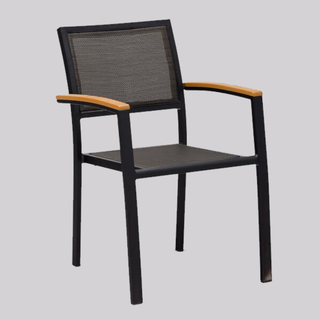 Design de cadeiras de sala de jantar de tecido preto moderno
