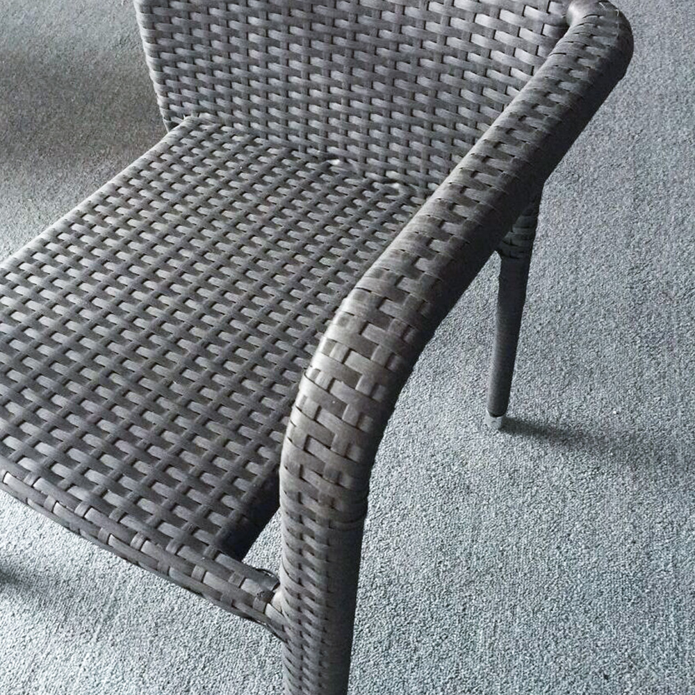 Conjunto de cadeiras de mesa fora Rattan pátio jardim bistrô