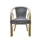 Rattan preto exterior moderno que janta cadeiras para a venda