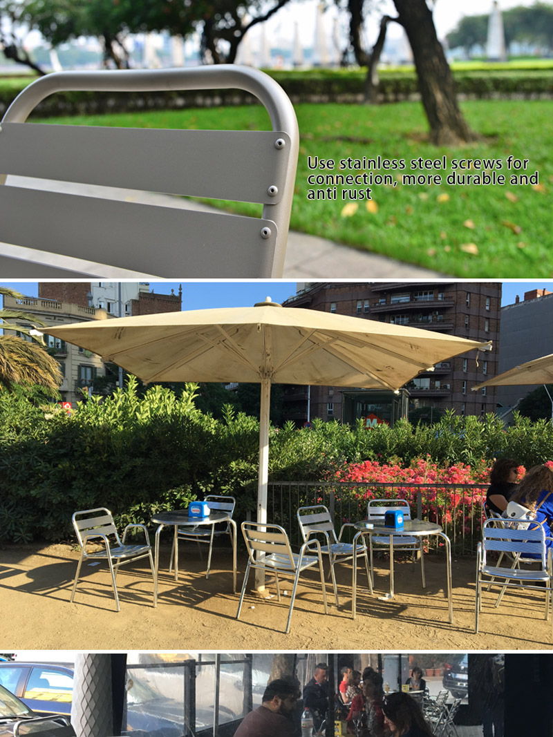 conjunto de bistr&ocirc; de alum&iacute;nio