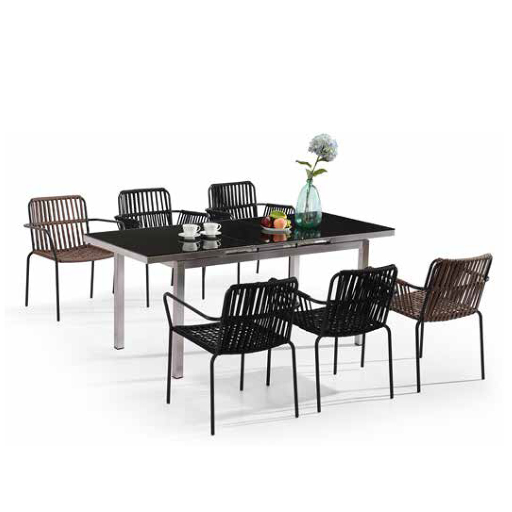 Mesas De Jantar De Vidro Moderno E Design De Cadeiras