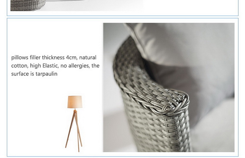 sof&aacute; de canto do jardim do rattan