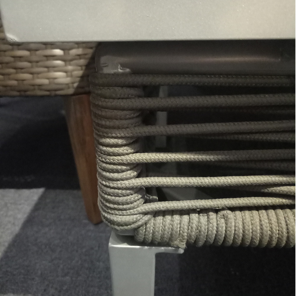 Grupo secional exterior em forma de L do sofá do Rattan em forma de jardim barato