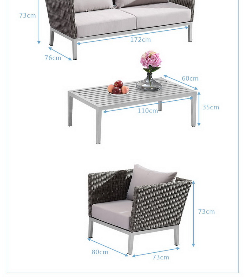 sof&aacute; secional ao ar livre