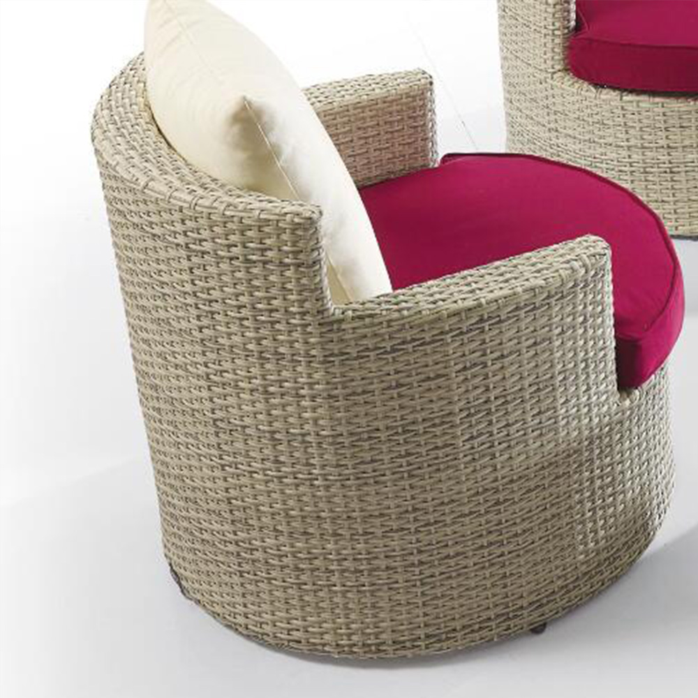 Venda por atacado pequena do sofá do canto do jardim do Rattan de 2 Seater