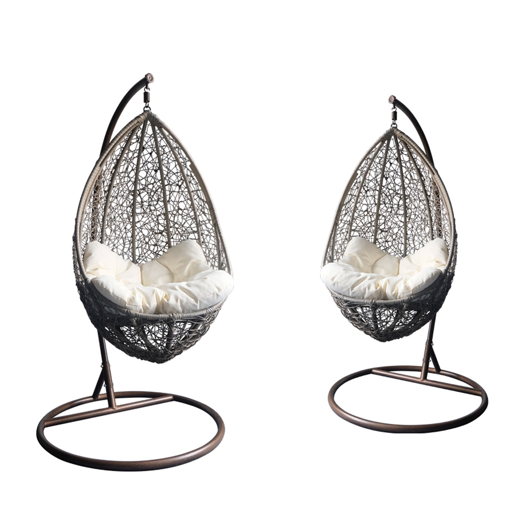Balanço de cadeira de ovo pendurado ao ar livre Rattan