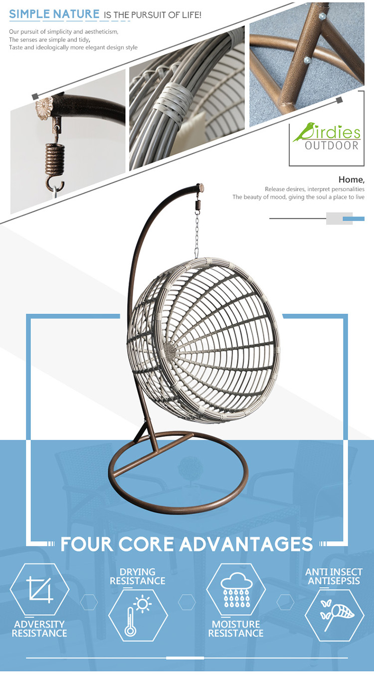 cadeira de balan&ccedil;o ao ar livre com suporte