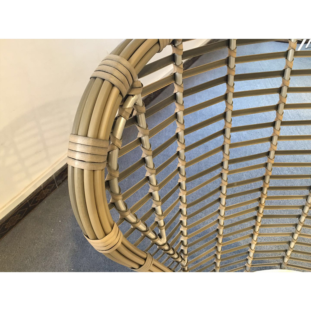 Barato Ao Ar Livre Rodada Alta Voltar Cinza Rattan Sofá Conjunto Venda