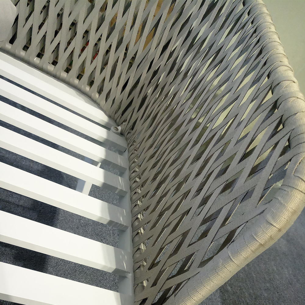 Venda secional de vime do sofá do sofá do metal pequeno exterior do pátio