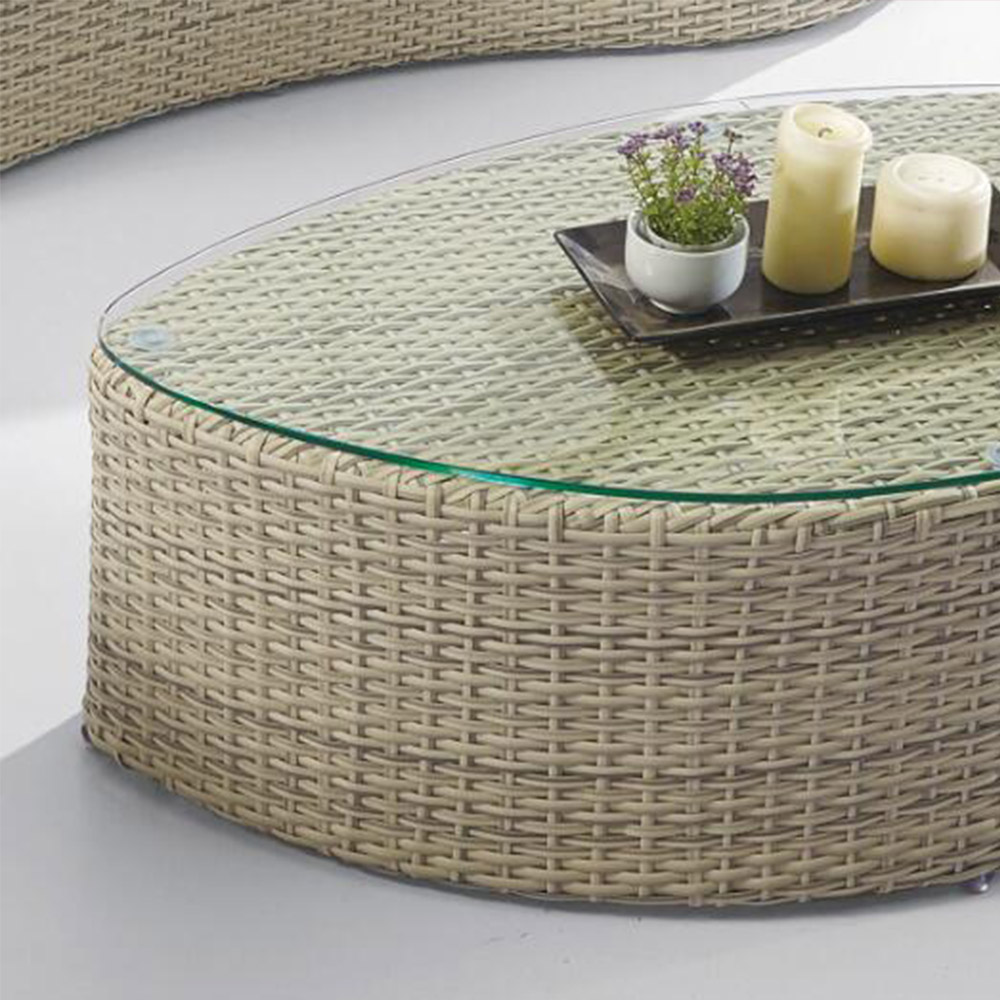 Venda por atacado pequena do sofá do canto do jardim do Rattan de 2 Seater