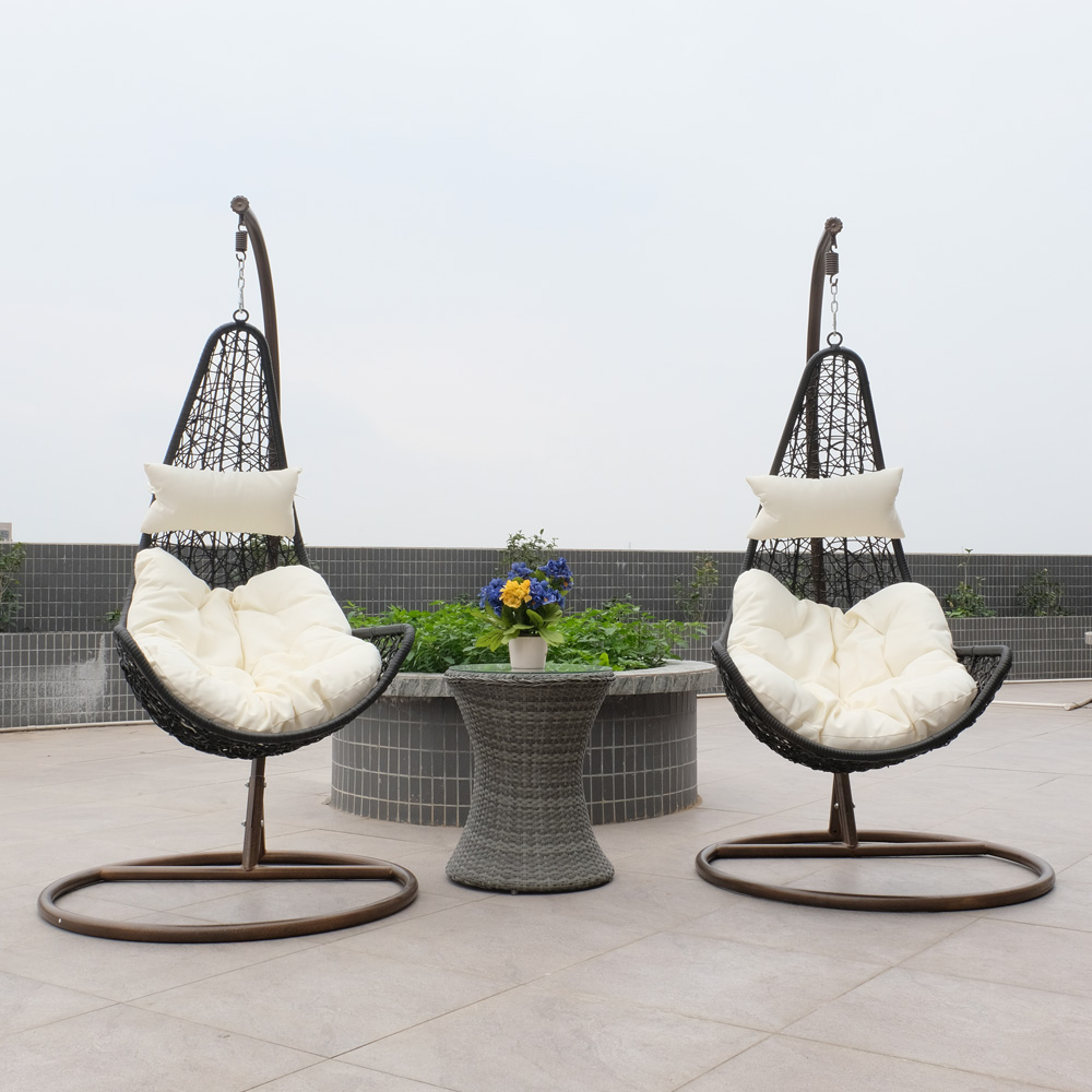 Cadeira de balanço de suspensão interna do Rattan de vime do jardim