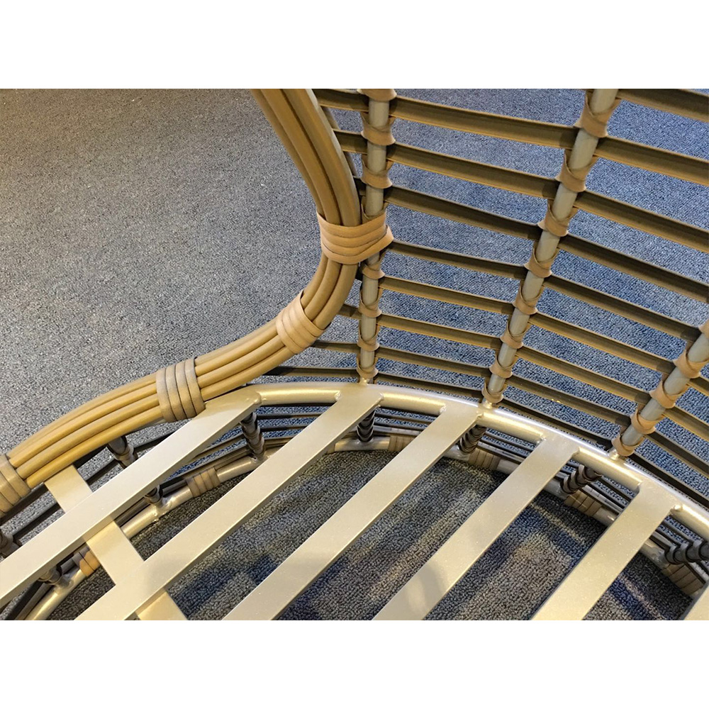 Barato Ao Ar Livre Rodada Alta Voltar Cinza Rattan Sofá Conjunto Venda