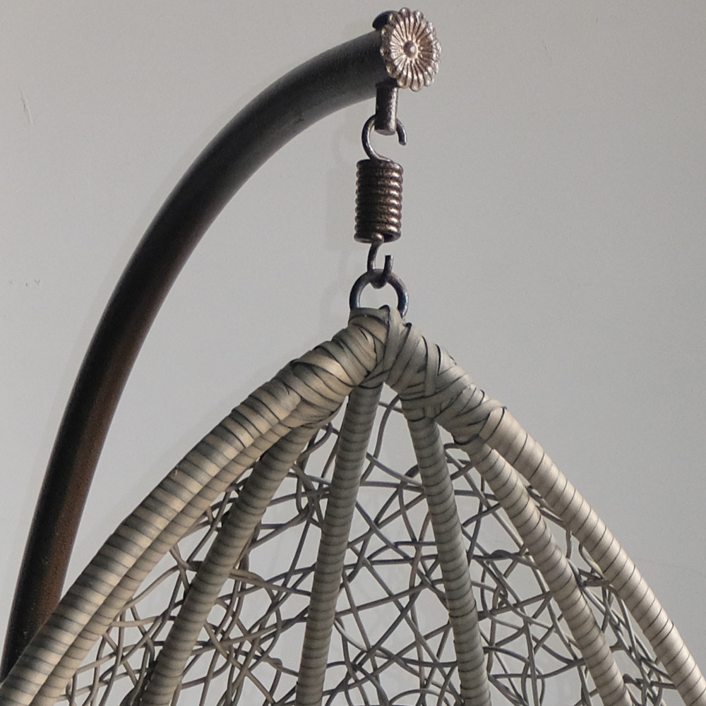 Balanço de cadeira de ovo pendurado ao ar livre Rattan